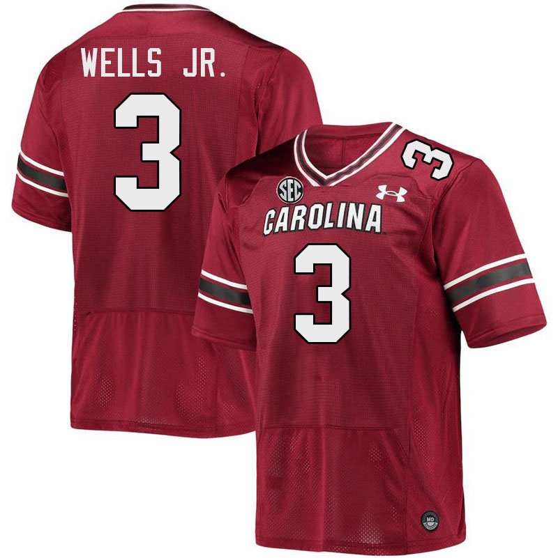 Men #3 Antwane Wells Jr. South Carolina Gamecocks 2023 College Football Jerseys Stitched-Garnet